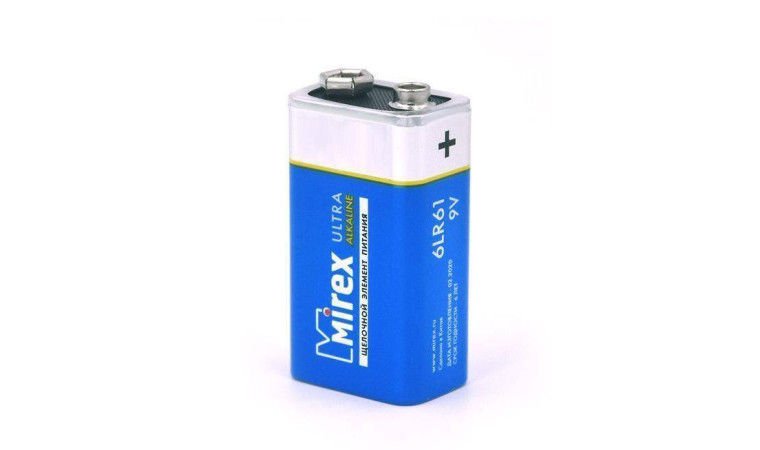 Батарейка алкалиновая Mirex 6LR61 / Крона 9V  цена за 1 шт (1/12/240), shrink (23702-6LR6-S1)
