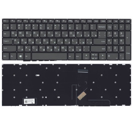 Клавиатура для ноутбука Lenovo IdeaPad 320-15ABR, 320-15IAP, 320-15AST, 320-15IKB, 320-15ISK, 5000-15, 520-15ikb серая, без рамки