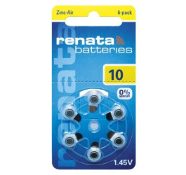 Батарейка часовая для слуховых аппаратов Renata ZA10/6BL