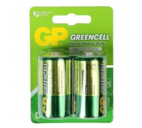 Батарейка солевая GP R20/2BL Greencelll (цена за блистер 2 шт)