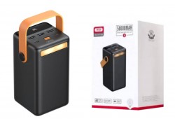 Универсальный дополнительный аккумулятор Power Bank XO PR168, 50000 mAh, QC 3.0+PD, черный
