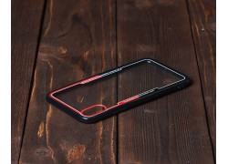 Чехол для iPhone X с черным бампером (прозрачный)