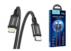 Кабель USB Type-C - Lightning HOCO X14 (черный) 2м (в оплетке)