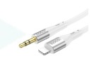Кабель аудио HOCO UPA22 (штекер Lightning - вход AUX 3.5 mm (белый) 1м (силиконовый)