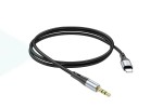 Кабель аудио HOCO UPA22 (штекер Lightning - вход AUX 3.5 mm (белый) 1м (силиконовый)