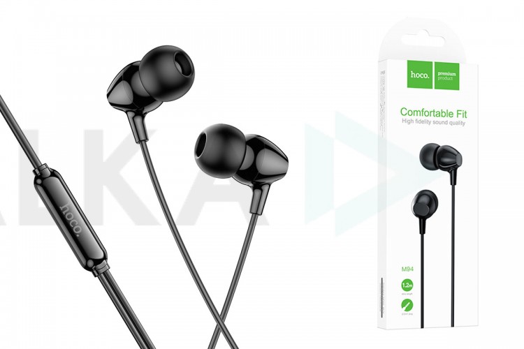 Наушники вакуумные проводные HOCO M94 earphones with microphone (черный)