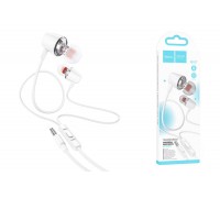 Наушники вакуумные проводные HOCO M107 Discoverer universal earphones with mic (белый)