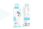 Наушники вакуумные проводные HOCO M107 Discoverer universal earphones with mic (белый)