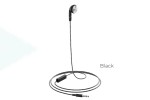 Наушники вакуумные проводные HOCO M61 Nice tone single ear universal earphones with mic (черный)