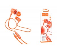 Наушники вакуумные проводные HOCO M107 Discoverer universal earphones with mic (оранжевый)