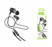 Наушники вакуумные проводные HOCO M107 Discoverer universal earphones with mic (черный)