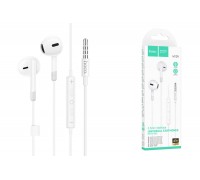 Наушники вакуумные проводные HOCO M109 Pure joy wire control earphones with microphone (белый)