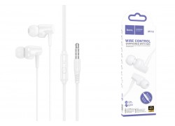 Наушники вакуумные проводные HOCO M112 Story universal earphones with microphone (белый)