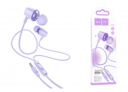 Наушники вакуумные проводные HOCO M107 Discoverer universal earphones with mic (фиолетовый)