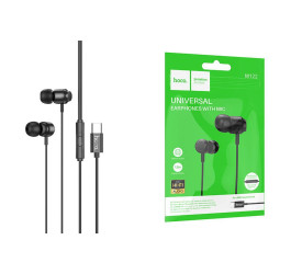 Наушники вакуумные проводные HOCO M122 Power metal universal digital earphones with microphone Type-C (черный)