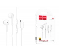 Наушники вакуумные проводные HOCO M95 Type-C wire-controlled digital earphones with microphone штекер Type-C (белый)