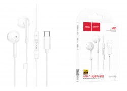 Наушники вакуумные проводные HOCO M95 Type-C wire-controlled digital earphones with microphone штекер Type-C (белый)