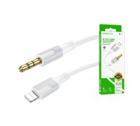 Кабель аудио BOROFONE BL19 (штекер Lightning - штекер AUX) digital audio conversion cable (белый) 