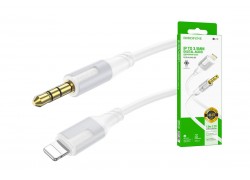 Кабель аудио BOROFONE BL19 (штекер Lightning - штекер AUX) digital audio conversion cable (белый) 