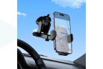 Держатель автомобильный для телефона BOROFONE BH222 Leading push-type wireless fast charging черный металл