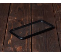 Чехол стеклянный iPhone X (черный)