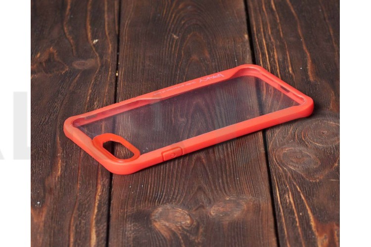 Чехол для iPhone 6/6S IPaky с красным бампером (прозрачный)