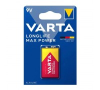 Батарейка алкалиновая VARTA 6LR61 крона/1BL LONGLIFE MAX POWER 4722