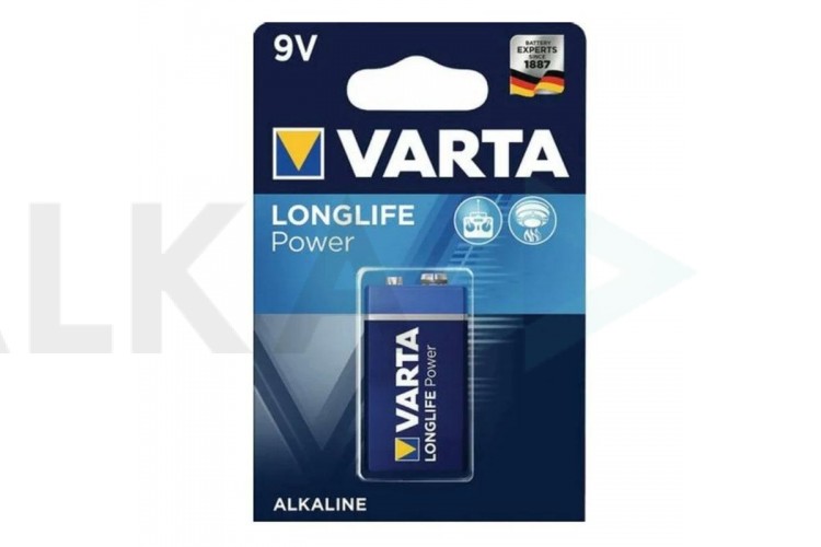 Батарейка алкалиновая VARTA 6LR61 крона/1BL LONGLIFE POWER 4922