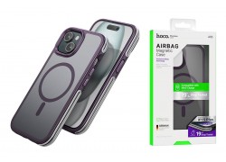 Чехол для телефона iPhone 15 HOCO 19ft anti-fall flexible airbag magnetic case тонкий (фиолетовый) (AS5)