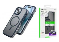 Чехол для телефона iPhone 15 HOCO 19ft anti-fall flexible airbag magnetic case тонкий (синий) (AS5)