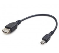Переходник OTG (черный) 15 см S-K07 (штекер MiсroUSB - гнездо USB) 