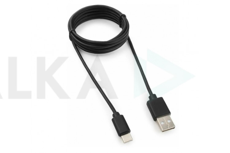 Кабель USB - USB Type-C (черный) (в коробке, мятая упаковка)