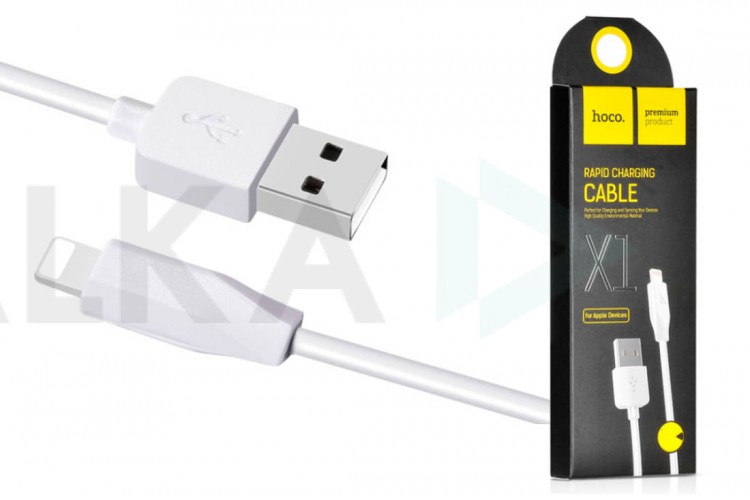 Кабель USB - Lightning HOCO X1, 2A (белый) 2м