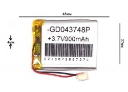 Универсальный аккумулятор 48x37x4 3.7V 900mAh (403748P)