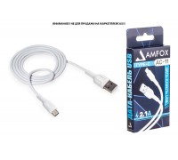 Кабель USB - USB Type-C AMFOX C11, 2.1А, белый