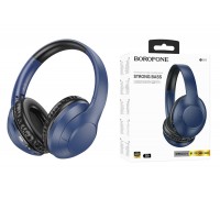 Наушники мониторные беспроводные BOROFONE BO23 Glamour wireless headset Bluetooth (синий)