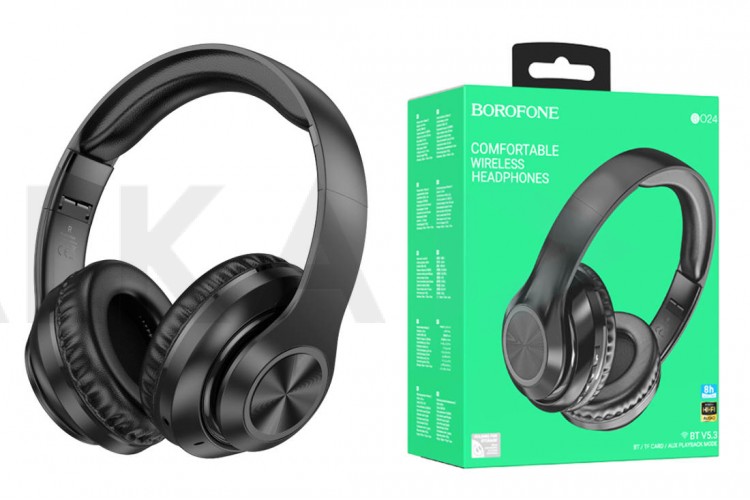 Наушники мониторные беспроводные BOROFONE BO24 Gratified wireless headset Bluetooth (черный)