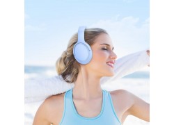 Наушники мониторные беспроводные BOROFONE BO25 Rhyme wireless headset Bluetooth (синий)