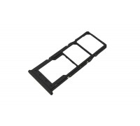 Держатель SIM для Samsung A125F Galaxy A12 (черный)