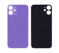 Задняя крышка (стекло) для iPhone 12 mini (фиолетовый) легкая установка (литое стекло)