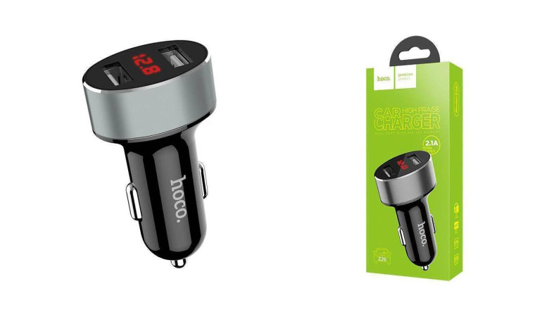 Автомобильное зарядное устройство АЗУ 2USB HOCO Z26 high praise (черный) Автомобильное зарядное устройство АЗУ 2USB HOCO Z26 high praise (черный)