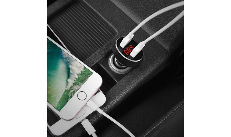 Автомобильное зарядное устройство АЗУ 2USB HOCO Z26 high praise (черный) Автомобильное зарядное устройство АЗУ 2USB HOCO Z26 high praise (черный)