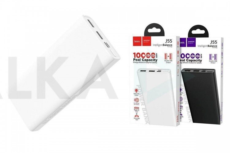 Универсальный дополнительный аккумулятор Power Bank HOCO J55 (10000 mAh) (белый)