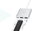 Разветвитель USB HUB Type-C (M) --> HDMI (F) + USB3.0 (F) + Type-C PD (F) HOCO HB14