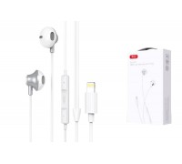 Наушники вакуумные проводные XO EP71 wired metal lighting earphone ( no need bluetooth ) White