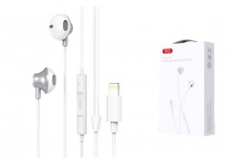 Наушники вакуумные проводные XO EP71 wired metal lighting earphone ( no need bluetooth ) White