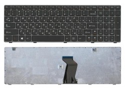 Клавиатура для ноутбука Lenovo IdeaPad G580 с серой рамкой