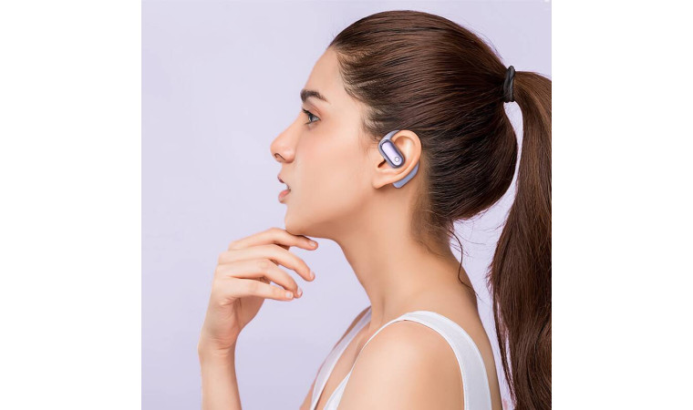 Наушники вакуумные беспроводные HOCO EA6 Melody open true wireless BT headset (фиолетовый)