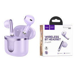 Наушники вакуумные беспроводные HOCO EQ7 Snowflake true wireless BT headset (фиолетовый)