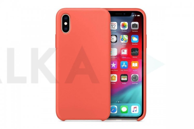 Чехол для iPhone ХR Silicone Case Soft Touch (кораллово-персиковый)